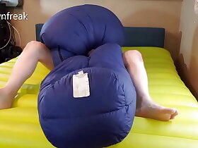 Humping Overfilled Feathered Friends Sleepingbag With Cum Covered Finish