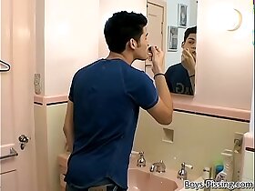 Young Dominic feasts and bounces on lovers fresh peeing dick