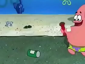 Patrick and spongebob Play with their leafblowers ig @imgodb