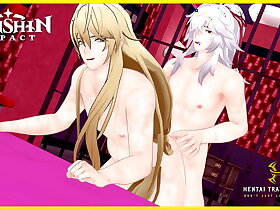 Honkai Star Rail: Luocha getting justice in her ass from Jing Yuan