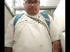 Vaibhav Pees In Full Uniform In The Catering School Toilet