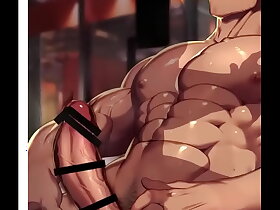 Hombre musculoso ejercitándose animation