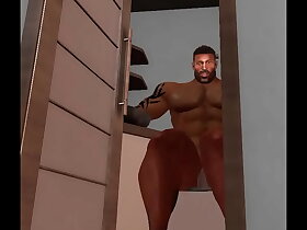 huge hunk duane brown tryies to fit into boat cabin toilet