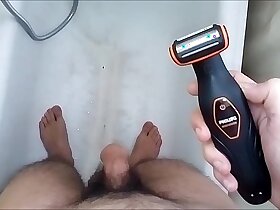 Shaving My Big Thick Sexy Hot Hairy Cock & Balls in the BathRoom !!!