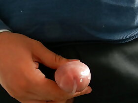 Me wanking in the bathroom.