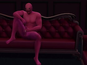 Demon masturbates and enjoy himself - 3D Hentai