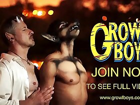 GrowlBoys - Monster bareback inseminates boy cub with big black cock